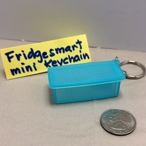 Tupperware Blue Fridgesmart Mini Keychain vintage edition BNWOT